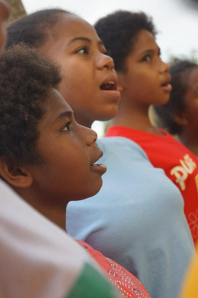 Aetas of the Philippines singing together