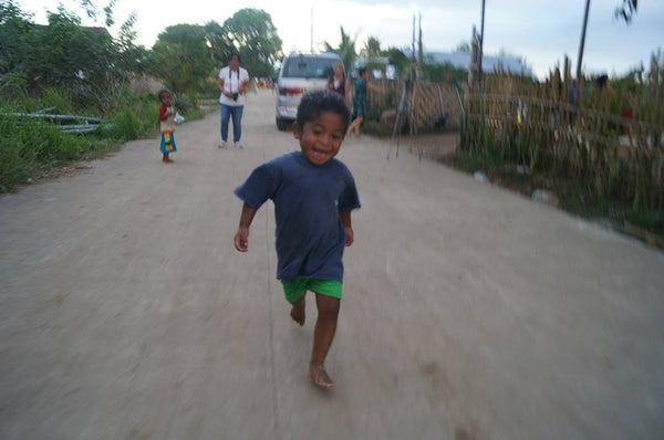 Aetas boy running in the Philippines
