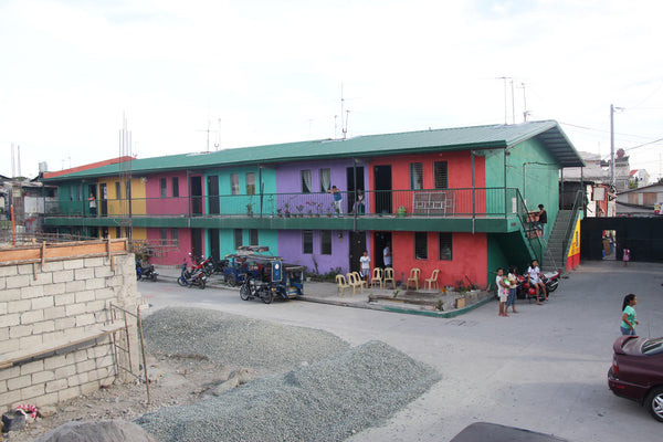 Rebuilt slum-site