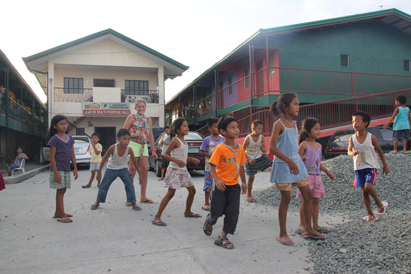 Rebuilt slum-site