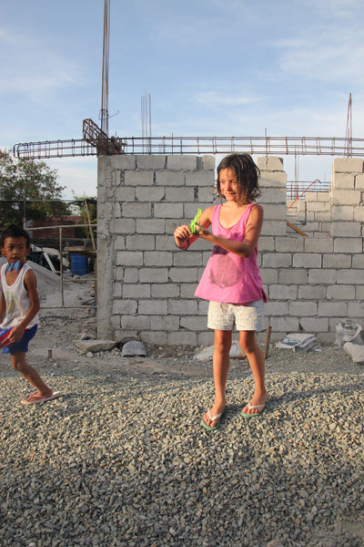 Rebuilt slum-site