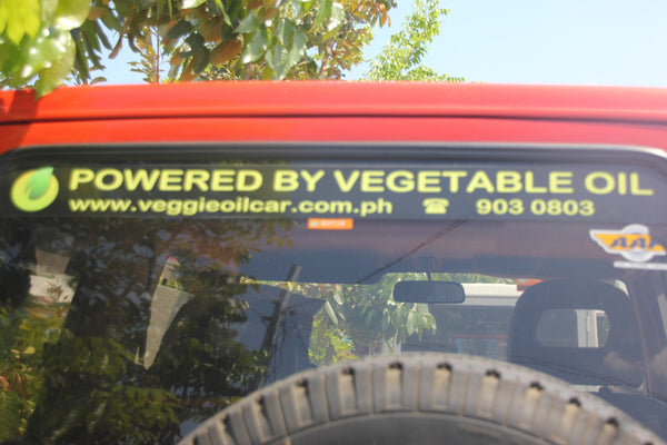 Chips Guevera and his veggie oil car, with Rachel Grant