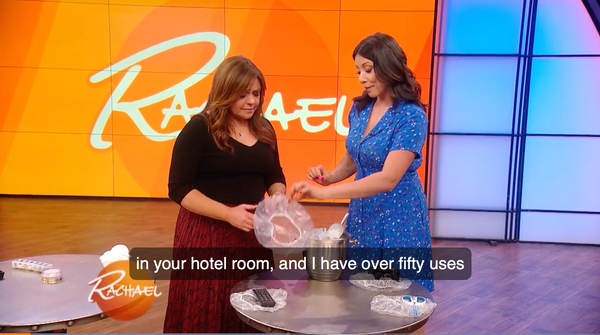 Rachael Ray Show - 4 Unexpected uses for a hotel shower cap!