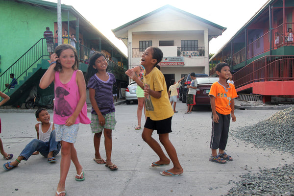 Rebuilt slum-site