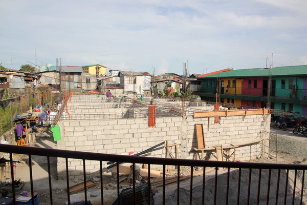 Rebuilt slum-site